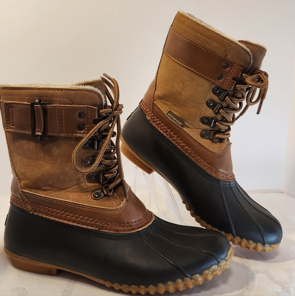 JBU Ontario Brown On Brown Waterproof Duck Boot Size 7